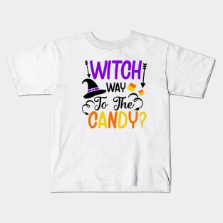 Witch Way to the Candy Kids T-Shirt